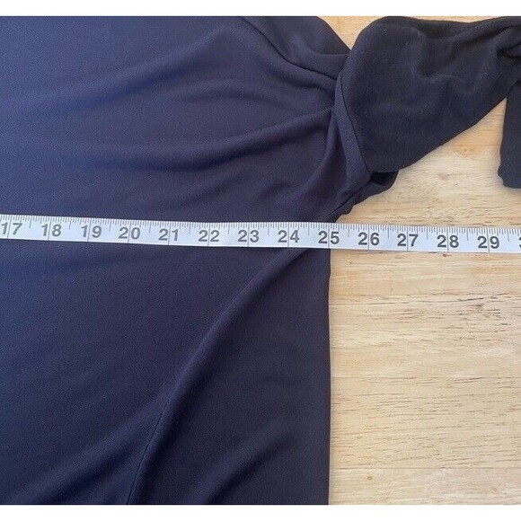 All Saints Wavetop Top Navy Thin Hi-Low Hem Crew Neck Open Elbow Relax Medium - Picture 8 of 10